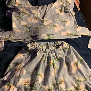 cropped top and shorts set